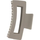 Dazzling Rektangulär hårklämma Beige, 8,5 cm