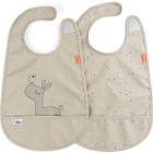 Done by Deer Bib with velcro 2-pack Lalee Sand