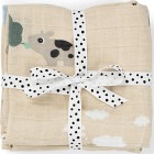 Done by Deer Burp Cloth 2-pack Tiny Farm, Sand