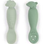 Done by Deer Learning Spoon Set, Tiny Farm Green