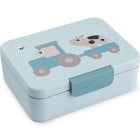 Done by Deer Lunch Box with Divider, Tiny Farm Blue