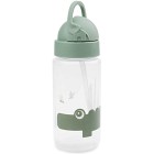 Done by Deer Straw Bottle Croco, Green