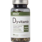 Elexir D3-vitamin 2500 IE 180 kapslar