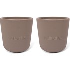 FILIBABBA Silikonmugg 2-pack Warm Grey