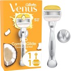 Gillette Venus Pro ComfortGlide Coconut & Olay rakhyvel, 1 rakblad, duschhållare