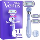 Gillette Venus Extra Smooth Swirl rakhyvel, 3 st rakblad, duschhållare
