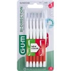 GUM Bi-Direction mellanrumsborste fine, 6 st