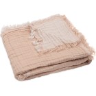 Jollein Muslinfilt Fringe 75x100cm Moonstone/Ivory GOTS