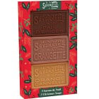 La Savonnerie de Nyons Christmas Soaps röd presentförpackning tvålar 3 x 100 g