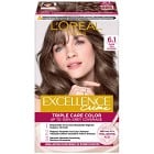 L'Oréal Paris Excellence Creme Permanent Hårfärg för normalt hår 6.1 Dark Ash Blonde