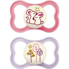 MAM Air Night 6-16m Silikon Pink 2 st