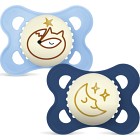 MAM Original Night 0-6 m Silk Blue 2-pack