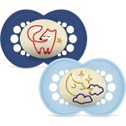 MAM Original Night 16-36 m Silk Blue 2-pack