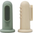 Mushie Fingertandborste, Cambridge Blue / Shifting Sand