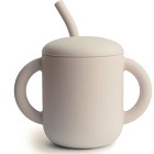 Mushie Mugg med Sugrör Silikon, Shifting Sand