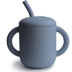 Mushie Mugg med Sugrör Silikon, Tradewinds