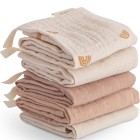 Mushie Muslin Cotton Tvättlapp 5-pack, Rainbow Combo