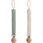 Mushie Napphållare Linne 2-pack, Olive/Shifting Sand