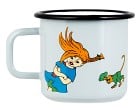 Muurla Mugg Emalj Pippi  3,7 dl Världens starkaste tjej