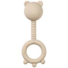 Nattou Soft Silicone Skallra med bitring Clay