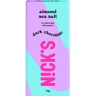 Nicks Dark Chocolate Almond Sea Salt 75 g