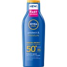 NIVEA SUN Solkräm Protect & Moisture  Lotion SPF 50+ 200 ml