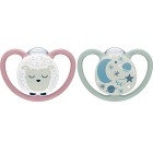 NUK Space Night & Day Silicon 0-6 mån - Sheep