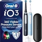 Oral-B iO3 Eltandborste, Duo-pack, Svart och Blå, 2 tandborsthuvuden, resefodral