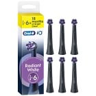 Oral-B iO Radiant White Tandborsthuvuden Svart 6 st