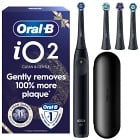 Oral-B iO2 Eltandborste Giftset Svart 4 tandborsthuvuden, resefodral