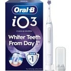 Oral-B iO3 Eltandborste, Vit, 1 Radiant White tandborsthuvud, hållare till borsthuvud