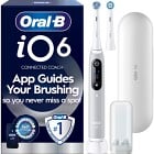 Oral-B iO6 Eltandborste, Grå, 2 tandborsthuvuden, resefodral