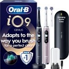 Oral-B iO9 eltandborste Duo-pack, Svart och Rosa, 3 tandborsthuvuden, resefodral med laddare