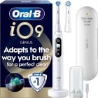 Oral-B iO9 Eltandborste, Vit, 2 tandborsthuvuden, resefodral med laddare