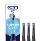 Oral-B iO Ultimate Clean tandborsthuvuden, Svart, 3 st