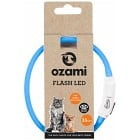 Ozami Flash LED-halsband Katt Blå 35 cm