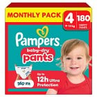 Pampers Baby-Dry Byxblöjor Storlek 4 (9-15 kg) 180 st