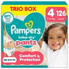 Pampers Baby-Dry byxblöjor storlek 4, 126 blöjor, 9kg-15kg