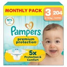 Pampers Premium Protection blöja Storlek 3 (6-10 kg) 204 st