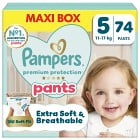 Pampers Premium Protection byxblöjor storlek 5, 74 blöjor, 11kg-17kg