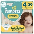 Pampers Premium Protection Storlek 4, 39 blöjor, 9kg-14kg