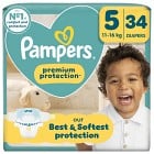 Pampers Premium Protection Storlek 5, 34 blöjor, 11kg-16kg