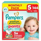 Pampers Premium Protection Byxblöjor Storlek 5 (11-17 kg) 144 st