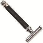Parker Shaving 26C Black & Chrome Handle Open Comb 3 Piece Safety Razor