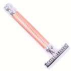 Parker Shaving 63C Ladies Rose Gold Handle Open Comb 3 Piece Safety Razor
