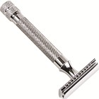 Parker Shaving 91R Heavyweight Textured Chrome Grip 3 Piece Safety Razor