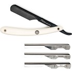 Parker Shaving PTAWK Adjustable Push w. 3 blade option White Handle Barber/Straight Razor