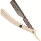 Parker Shaving PTW White ABS Handle Push Type Barber/Straight Razor