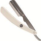 Parker Shaving SRW/34R White ABS Handle Clip Type Barber/Straight Razor