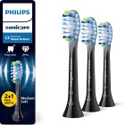 Philips Sonicare C3 Premium Plaque Defence borsthuvuden, Svarta, 2+1-pack, HX9043/88